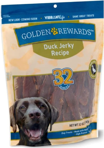Golden Rewards Duck Jerky Dog Treats, 32 oz